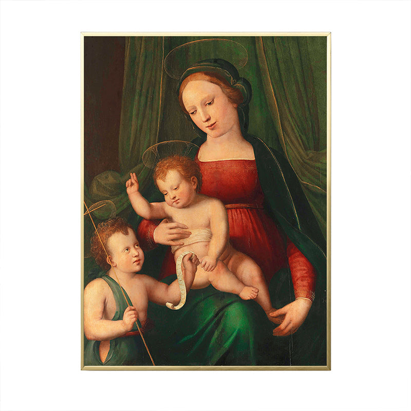Brehn | Global Inspirierte Christliche Heiligenmalerei Dunkle Farbe Religion Wandkunst für Zuhause