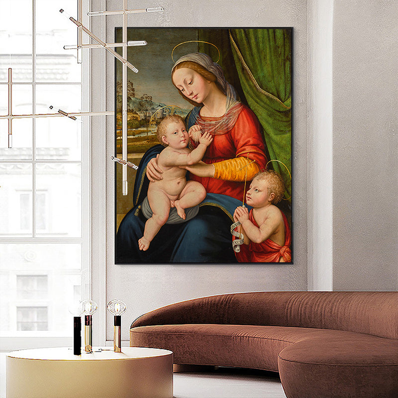 Brehn | Global Inspirierte Christliche Heiligenmalerei Dunkle Farbe Religion Wandkunst für Zuhause