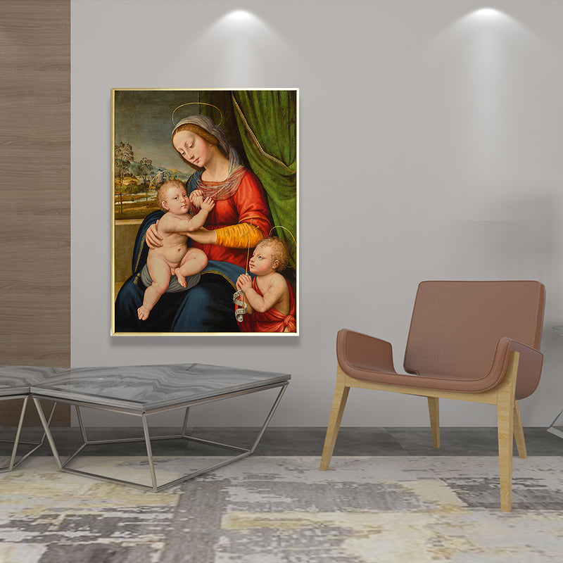 Brehn | Global Inspirierte Christliche Heiligenmalerei Dunkle Farbe Religion Wandkunst für Zuhause