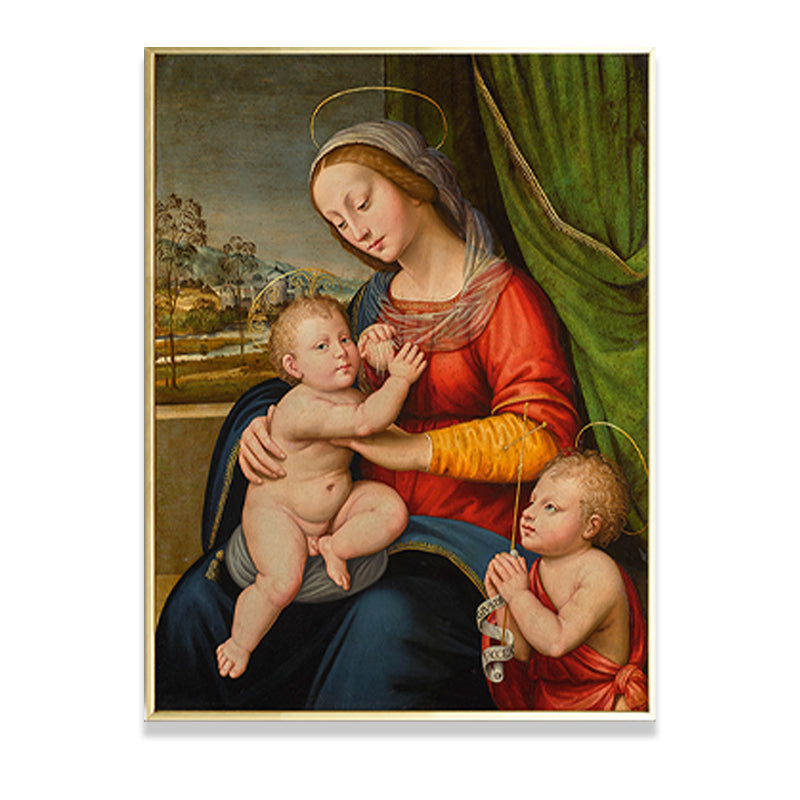 Brehn | Global Inspirierte Christliche Heiligenmalerei Dunkle Farbe Religion Wandkunst für Zuhause