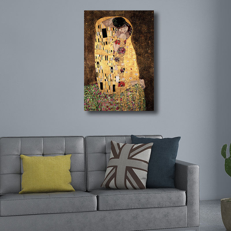 Brehn | Fantasy Couple Scene Wanddekoration für das Esszimmer in Gelb, Mehrere Größen Verfügbar