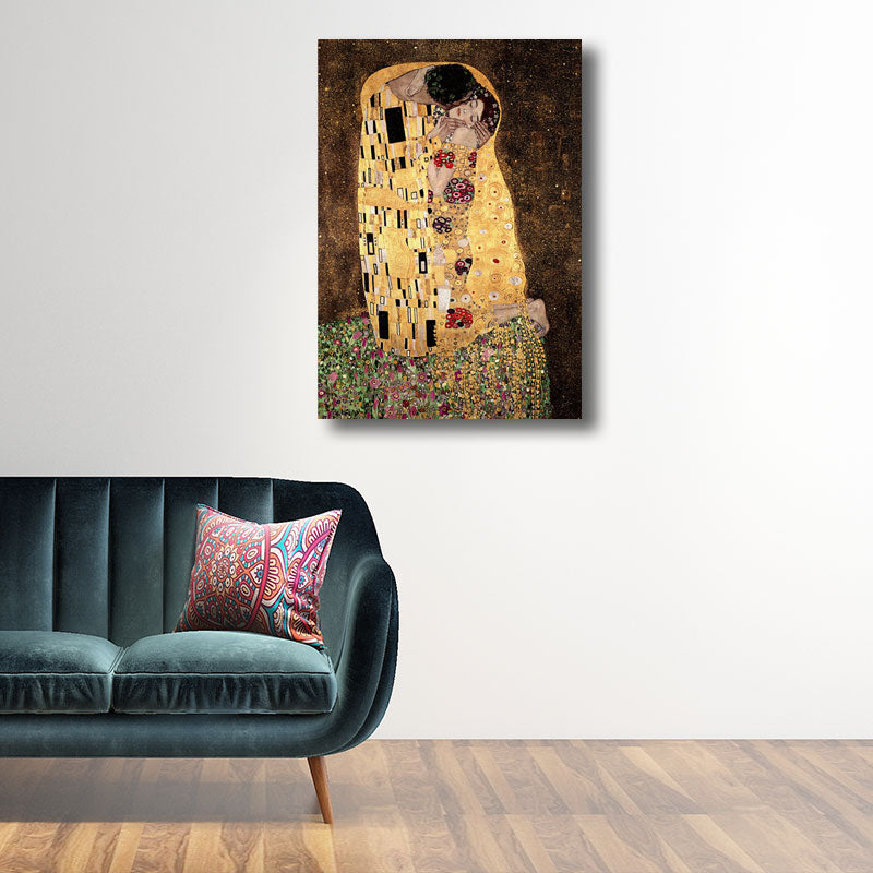 Brehn | Fantasy Couple Scene Wanddekoration für das Esszimmer in Gelb, Mehrere Größen Verfügbar