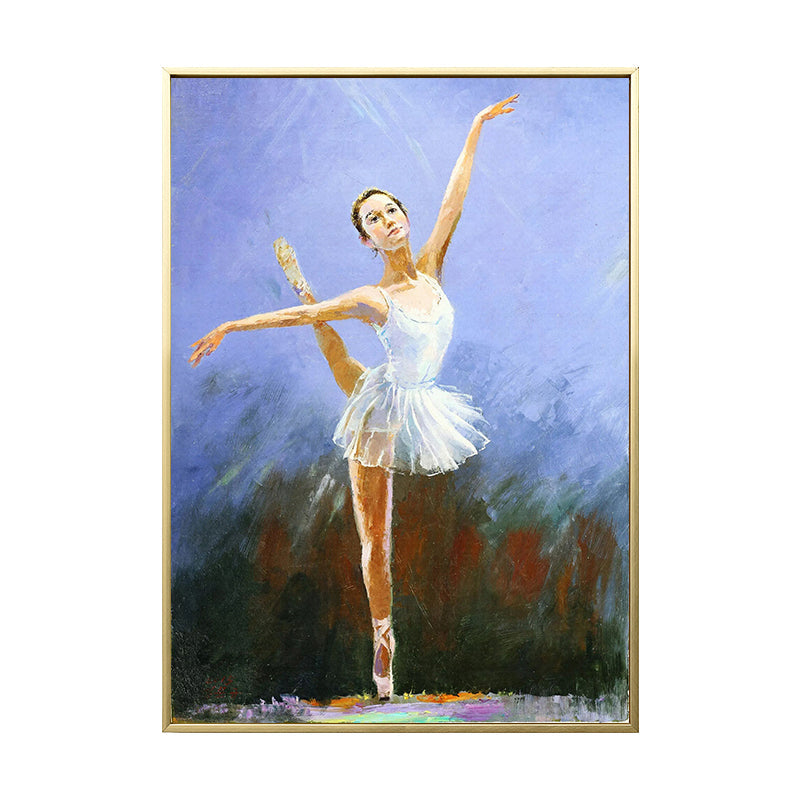 Brehn | Glam Style tanzendes Mädchen Gemälde Pastellfarbe Gästebereich Wandkunst, mehrere Größen