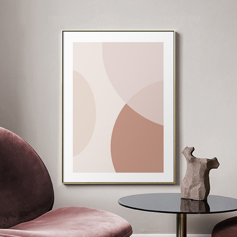 Brehn | Illustration Geometrische Wandkunst Dekor Skandinavischer Strukturierter Leinendruck für das Wohnzimmer