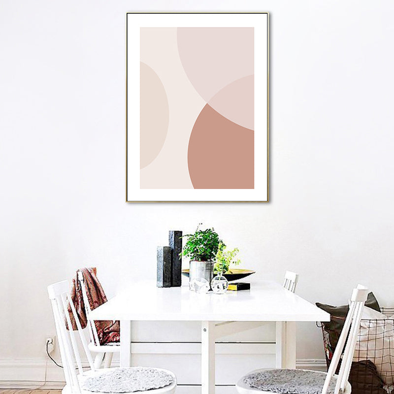 Brehn | Illustration Geometrische Wandkunst Dekor Skandinavischer Strukturierter Leinendruck für das Wohnzimmer