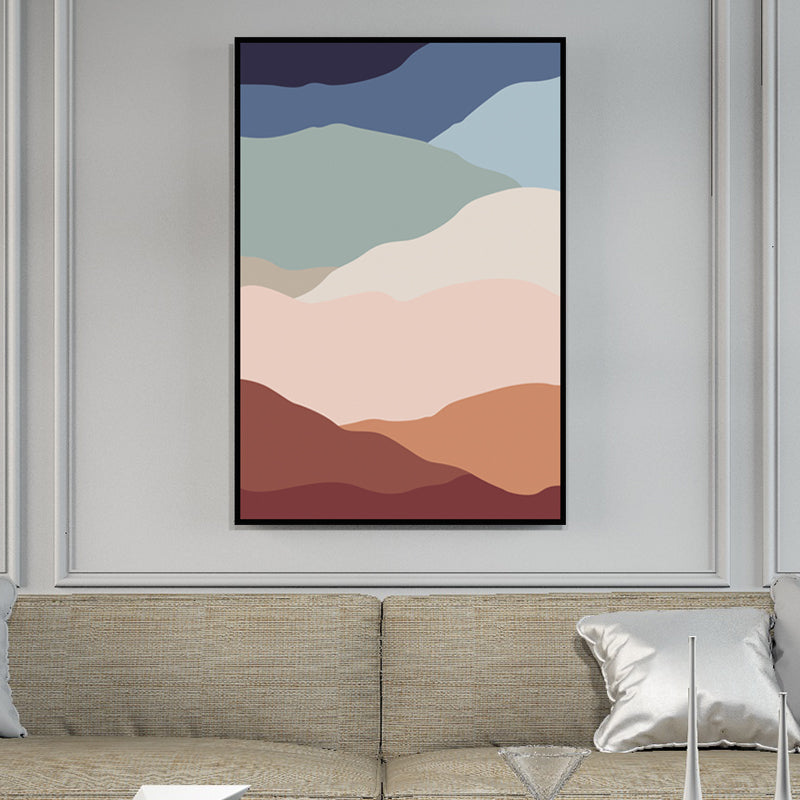 Brehn | Abstraktes Mustertapete Pastellfarbige Leinwandkunst-Drucke Texturiert für Wohnzimmer