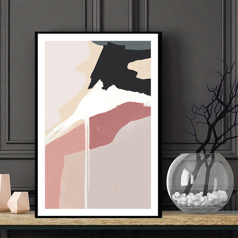 Brehn | Skandinavischer Leinwanddruck Rosa Abstract Muster Wandkunst für das Wohnzimmer (Mehrere Größen verfügbar)