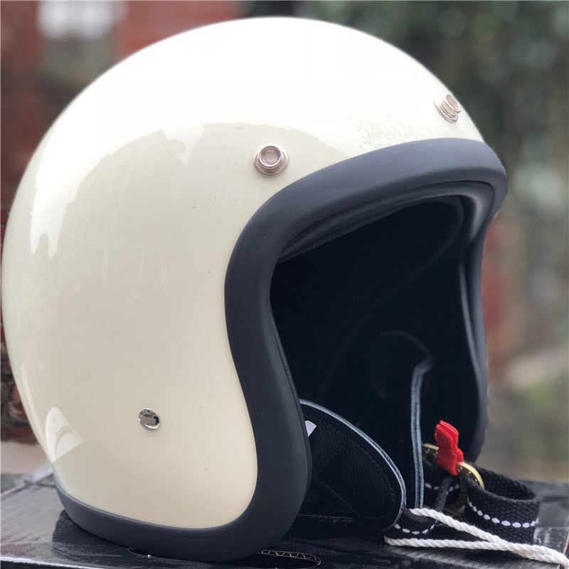 Klassischer Halbschalen-Motorradhelm Brehn