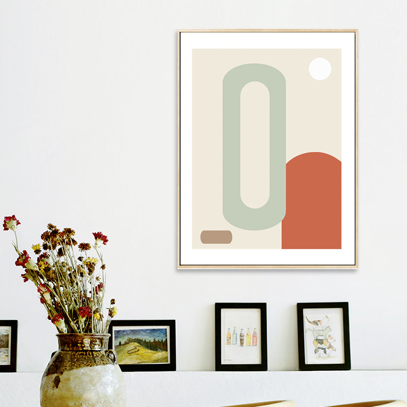 Brehn | Weiche Farbige Geometrische Muster Leinwand Skandinavische Texturierten Wandkunst Dekor für Esszimmer