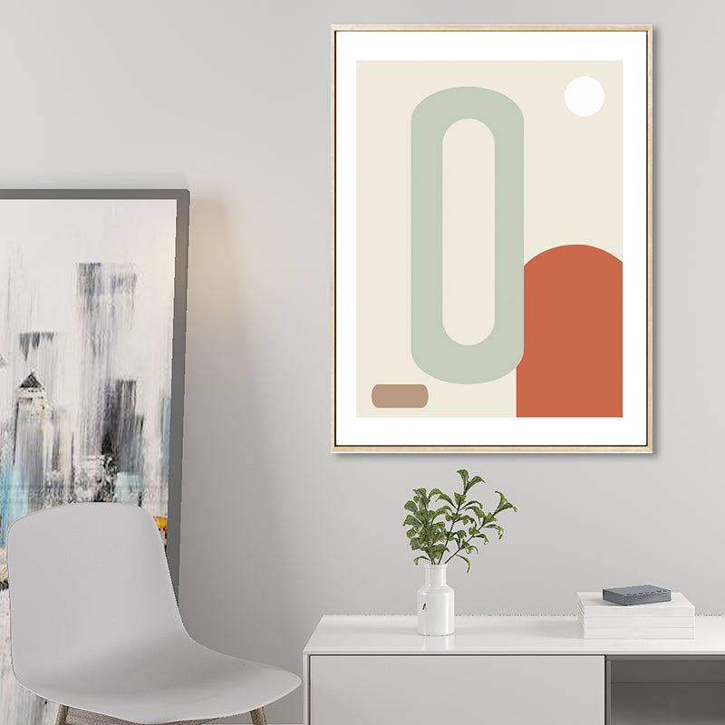 Brehn | Weiche Farbige Geometrische Muster Leinwand Skandinavische Texturierten Wandkunst Dekor für Esszimmer