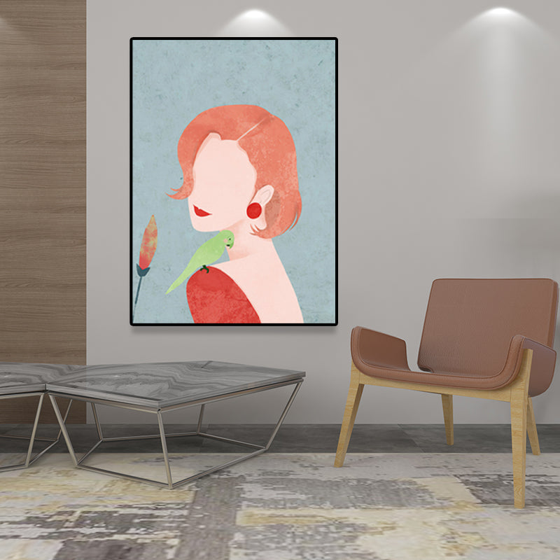 Brehn | Weiche Farbmoderne Modell Leinwand Texturiertes Skandinavisches Schlafzimmer Wandkunst, Mehrere Größenoptionen