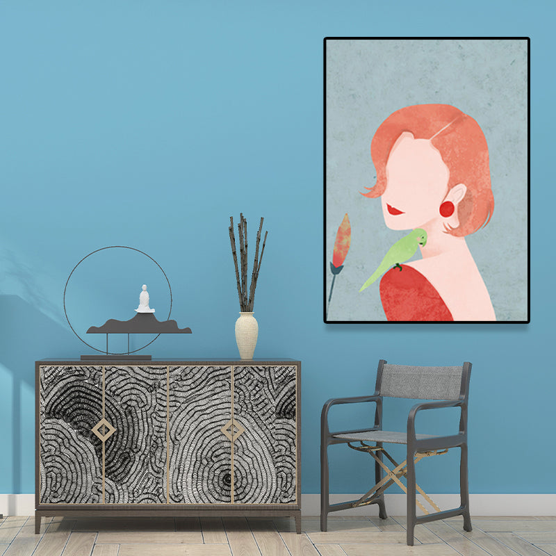 Brehn | Weiche Farbmoderne Modell Leinwand Texturiertes Skandinavisches Schlafzimmer Wandkunst, Mehrere Größenoptionen