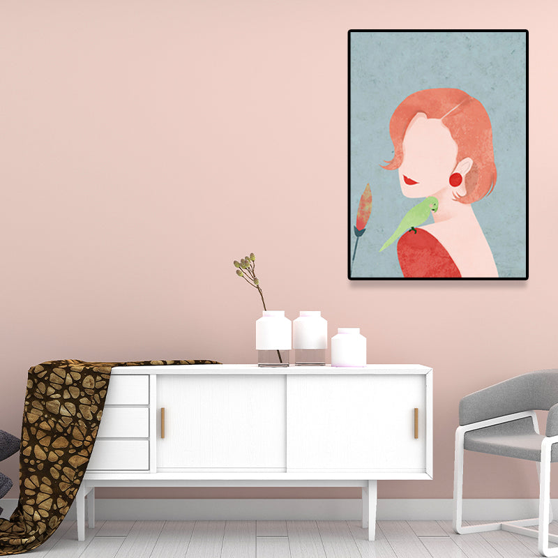 Brehn | Weiche Farbmoderne Modell Leinwand Texturiertes Skandinavisches Schlafzimmer Wandkunst, Mehrere Größenoptionen
