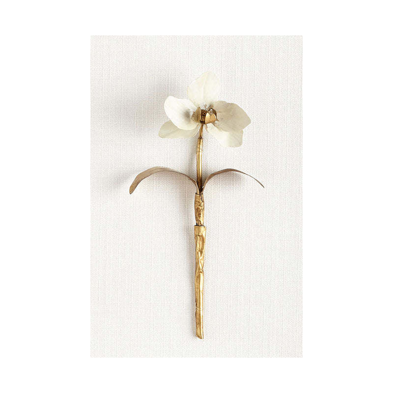 Brehn | Gold Nordic Leinwandkunst Zweig der blühenden Blume Wanddekoration für das Wohnzimmer