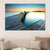 Brehn | Ruhige Meer Brücke Landschaft Leinwand Kunst für Wohnzimmer Sonnenuntergang Landschaft Wanddekoration