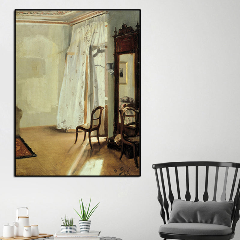 Brehn | Braun das Balkonzimmergemälde Adolph Menzel Traditionelles strukturiertes Leinwand Wandkunst