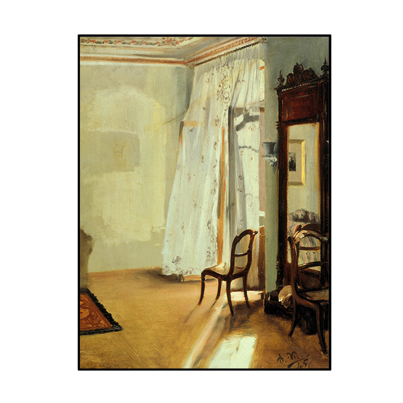 Brehn | Braun das Balkonzimmergemälde Adolph Menzel Traditionelles strukturiertes Leinwand Wandkunst