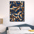 Brehn | Vintage Blossom Branch Canvas Print Blau Texturiertes Wandkunst Deko für Wohnzimmer