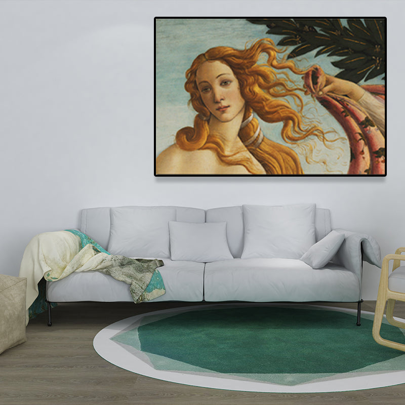 Brehn | Religiöse Geburt der Venus Gemälde Traditionelle Texturierte Leinwand Wandkunst in Gelb