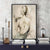 Brehn | Sexy Frau Rücken Zeichnung Leinwand Wandkunst für Wohnzimmer, Gelb, Texturierte Oberfläche