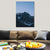 Brehn | Düsteres Berglandschaft Canvas Wandkunst für das Wohnzimmer, Dunkelblau, Texturierte Oberfläche