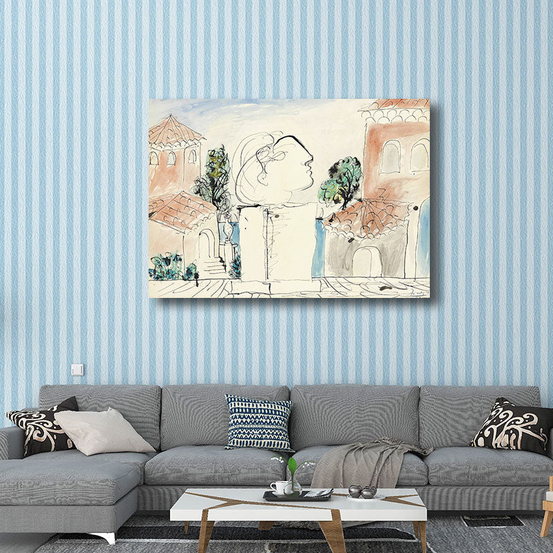 Brehn | Nordic Style Charakter Malerei Küche Rückenfliese Wandkunst Druck in Hellfarbe