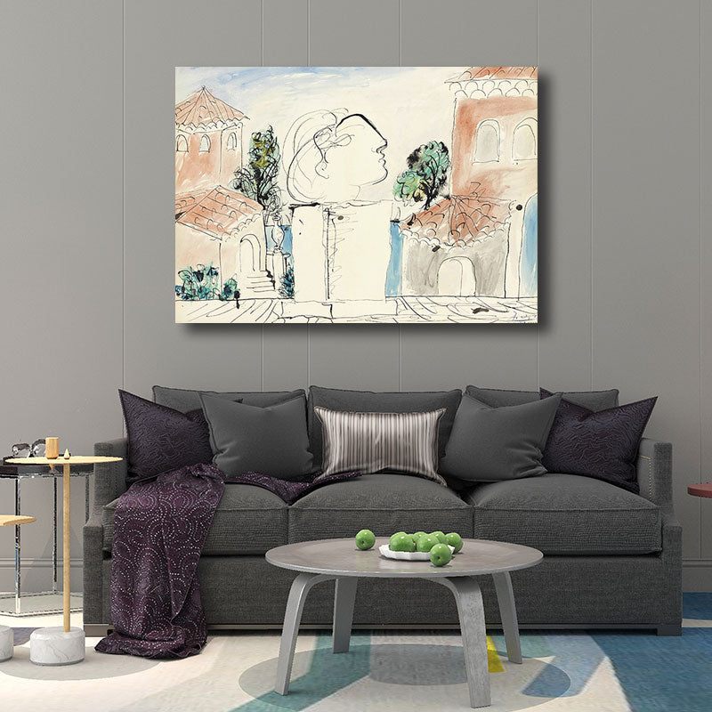 Brehn | Nordic Style Charakter Malerei Küche Rückenfliese Wandkunst Druck in Hellfarbe