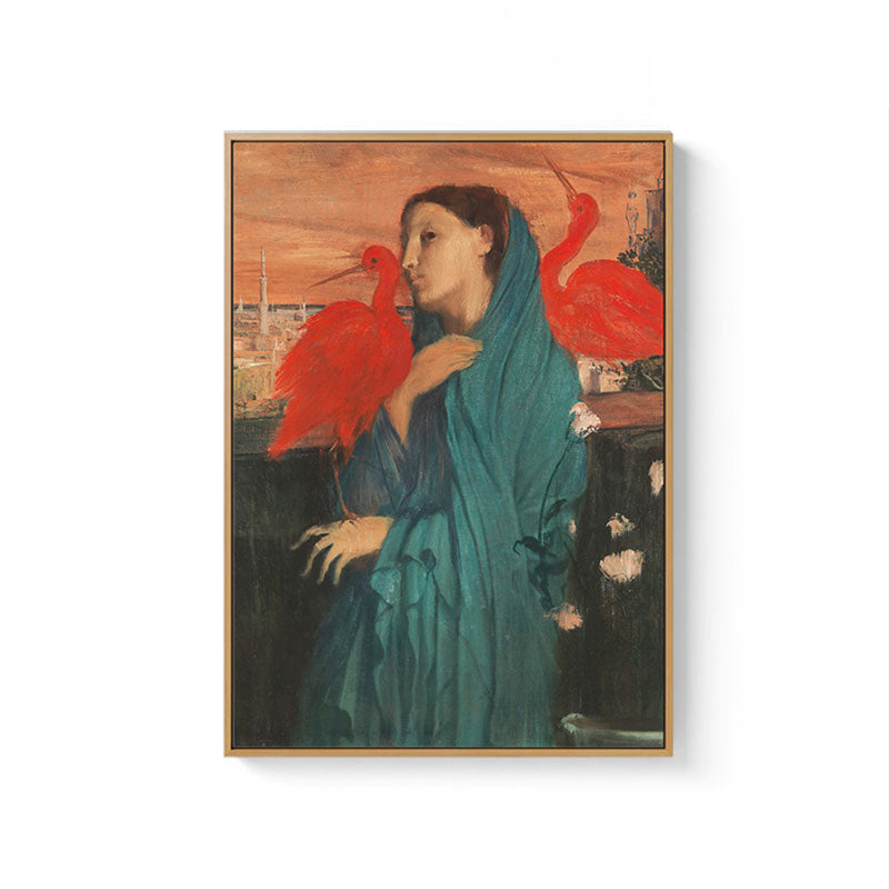 Brehn | Ölgemälde Maiden Kunst Retro Leinwand Texturiertes Wandbild in Sanften Farben, Mehrere Größen