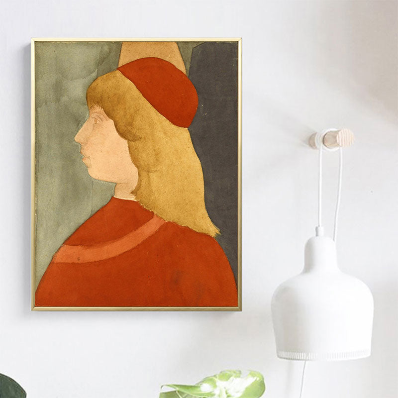 Brehn | Ölgemälde Maiden Kunst Retro Leinwand Texturiertes Wandbild in Sanften Farben, Mehrere Größen