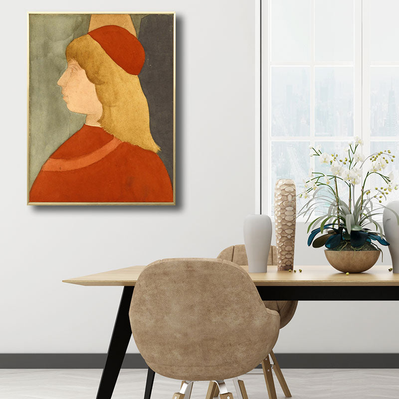 Brehn | Ölgemälde Maiden Kunst Retro Leinwand Texturiertes Wandbild in Sanften Farben, Mehrere Größen