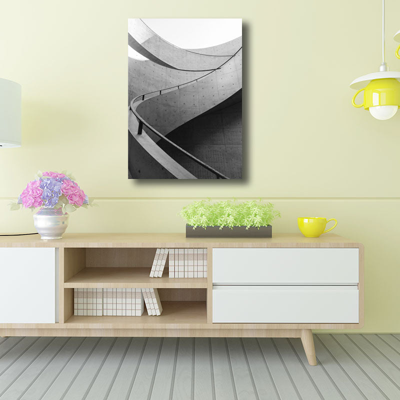 Brehn | Simplicity Bau Wanddekoration Graue Umwickelte Leinwand für das Arbeitszimmer, Mehrere Größenoptionen