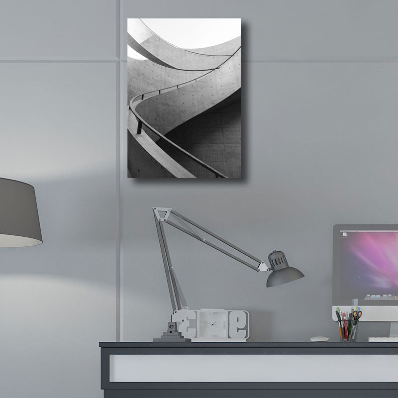 Brehn | Simplicity Bau Wanddekoration Graue Umwickelte Leinwand für das Arbeitszimmer, Mehrere Größenoptionen