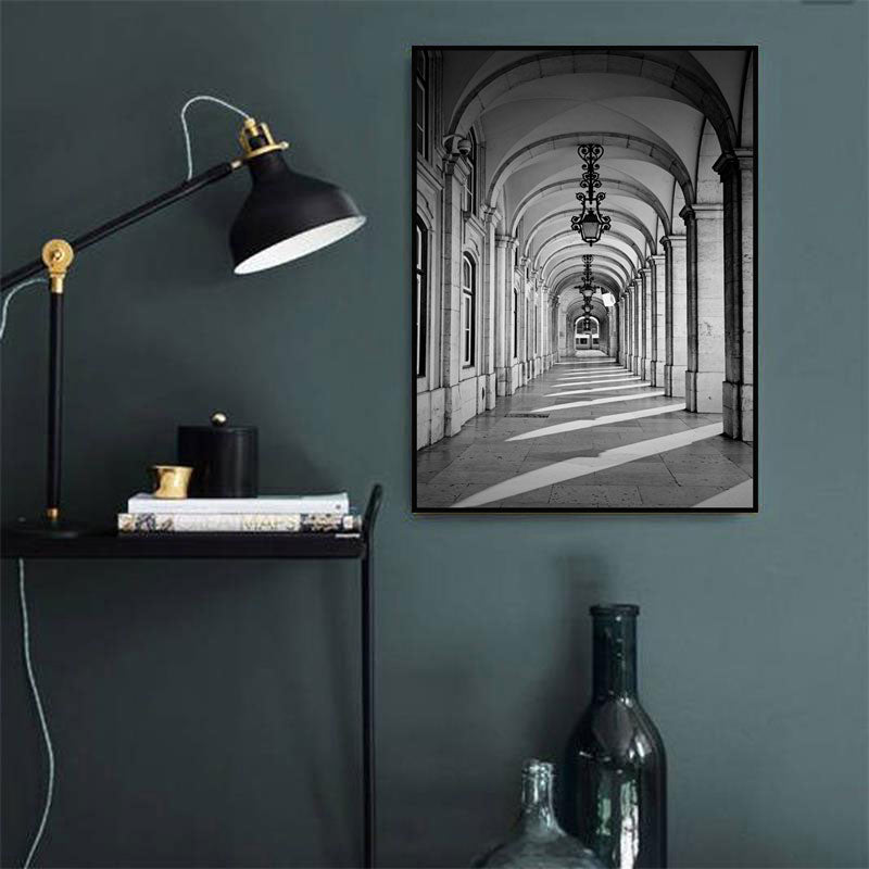 Brehn | Simplicity Bau Wanddekoration Graue Umwickelte Leinwand für das Arbeitszimmer, Mehrere Größenoptionen