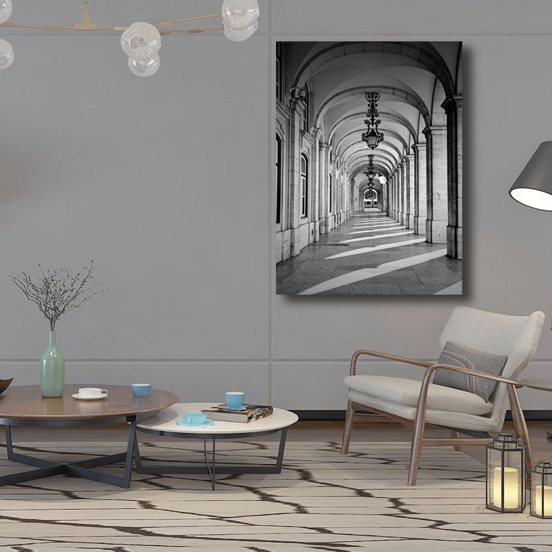 Brehn | Simplicity Bau Wanddekoration Graue Umwickelte Leinwand für das Arbeitszimmer, Mehrere Größenoptionen