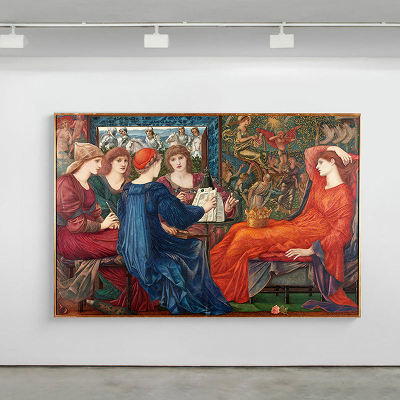 Brehn | Weltkultur Religiöse Figuren Gemälde Hellfarben Texturiert Wandkunst für Spielzimmer