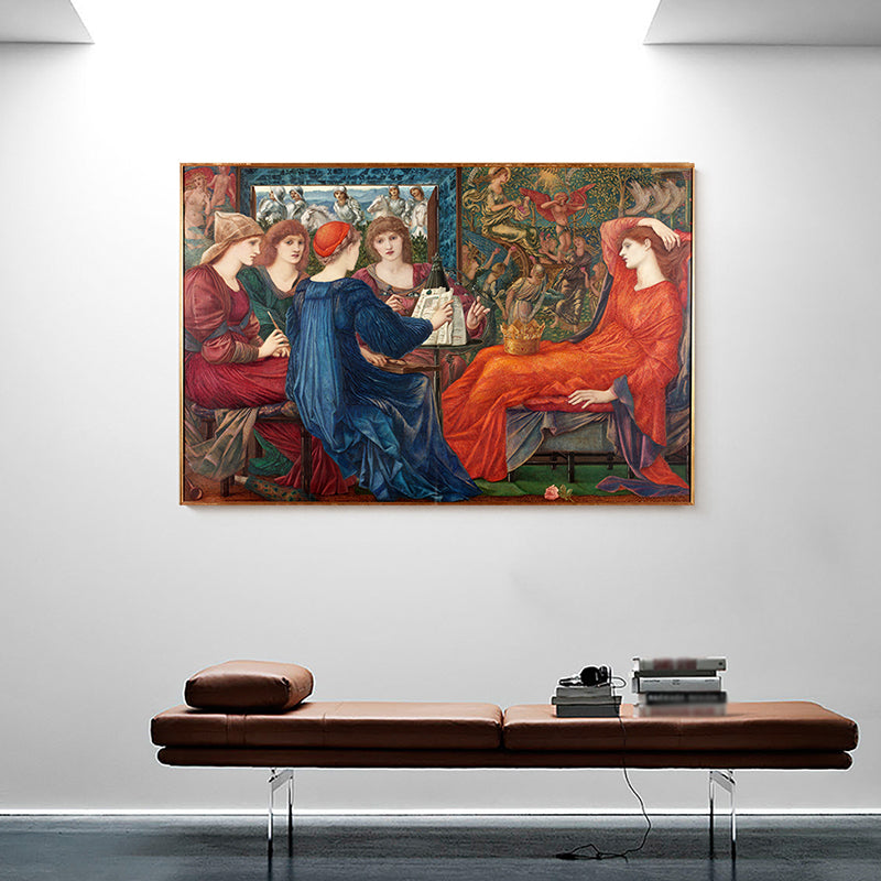Brehn | Weltkultur Religiöse Figuren Gemälde Hellfarben Texturiert Wandkunst für Spielzimmer