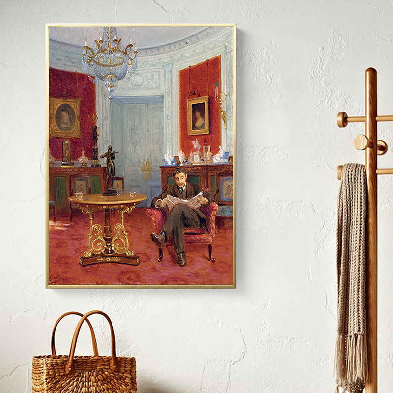 Brehn | Haus Innenraum Ölmalerei Leinwand Traditioneller Stil Leinwand Wandkunst, Verschiedene Größen