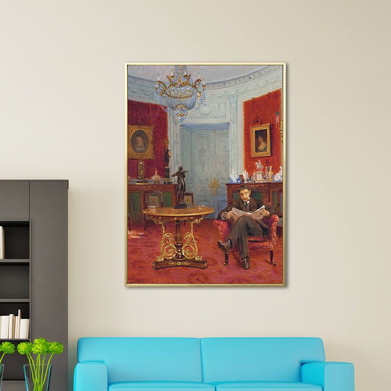 Brehn | Haus Innenraum Ölmalerei Leinwand Traditioneller Stil Leinwand Wandkunst, Verschiedene Größen