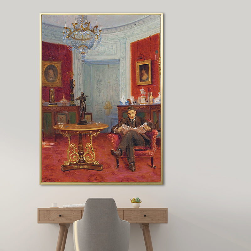 Brehn | Haus Innenraum Ölmalerei Leinwand Traditioneller Stil Leinwand Wandkunst, Verschiedene Größen