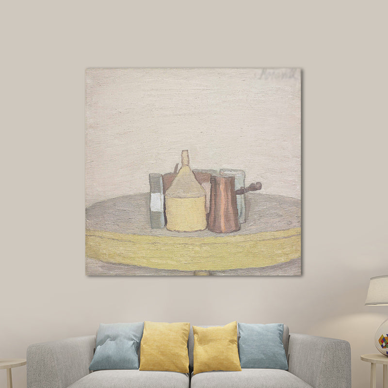 Brehn | Traditionelles Tischgeschirr und Schreibtisch-Canvas-Badezimmer-Wandkunst in Braun, mehrere Größen