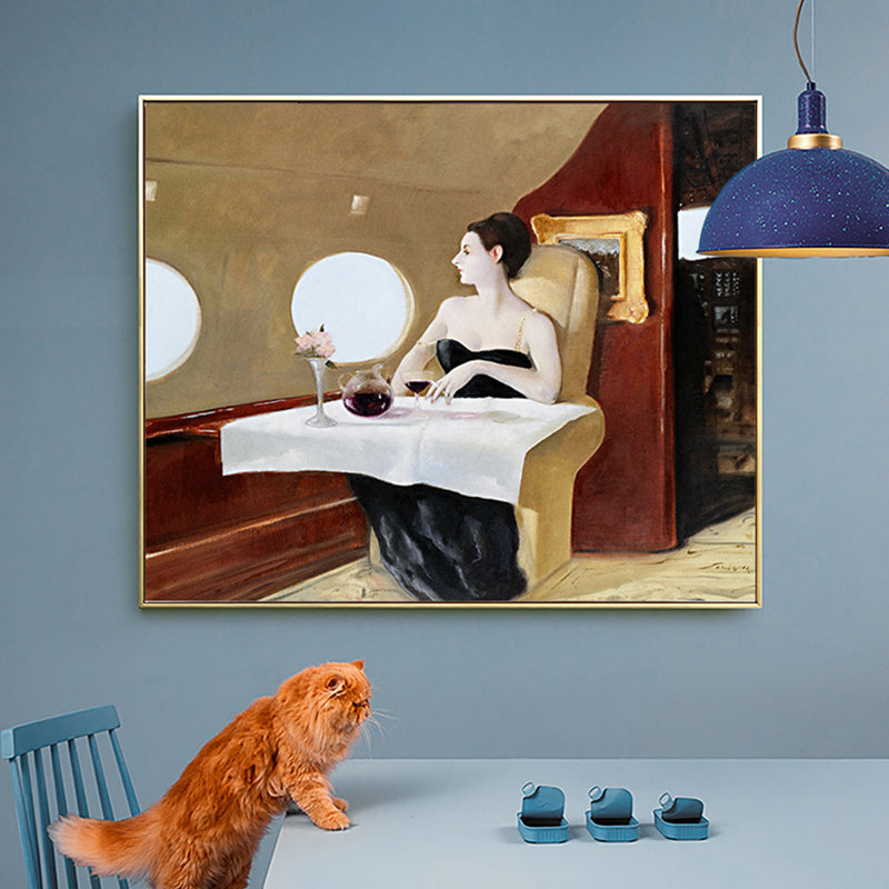 Brehn | Malerei Druck Frau Leinwand Kunst Traditionell Texturiert Wohnzimmer Wanddekoration, Verschiedene Größen