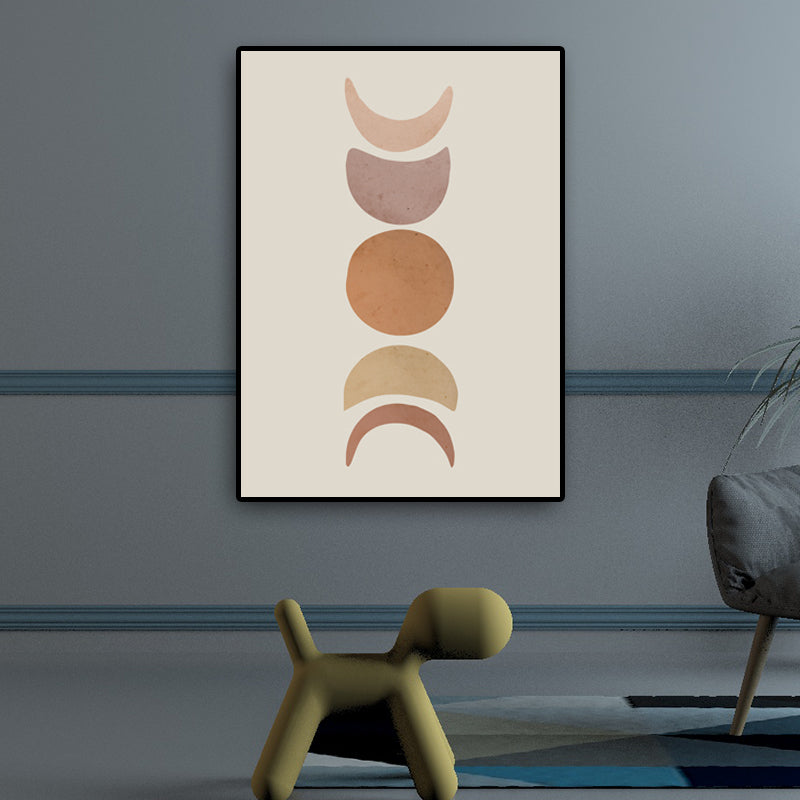 Brehn | Skandinavische Landschaften Wandkunst Druck Braune Texturierte Eingewickelte Leinwand für Schlafzimmer