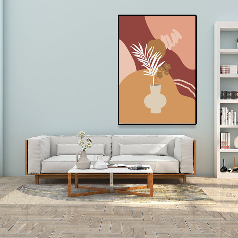 Brehn | Pastellfarbiger Topf Eingewickelte Leinwand Texturiert Nordische Wohnzimmer Wandkunst Deco, Mehrere Größenoptionen