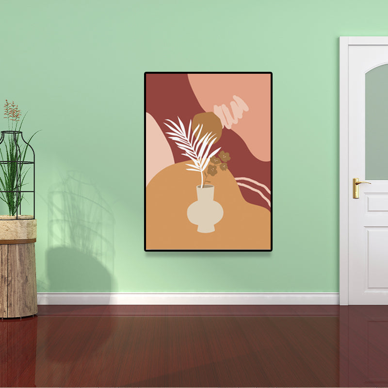 Brehn | Pastellfarbiger Topf Eingewickelte Leinwand Texturiert Nordische Wohnzimmer Wandkunst Deco, Mehrere Größenoptionen