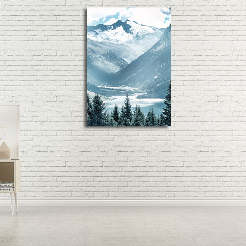 Brehn | Natur Landschaft Wandkunst Dekor Texturiert Tropische Wohnzimmer Leinwand in Pastellfarbe