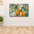 Brehn | Orange-Weiße Blumenblüte Malerei Texturiertes Bauernhaus Wohnzimmer Wandkunst Druck