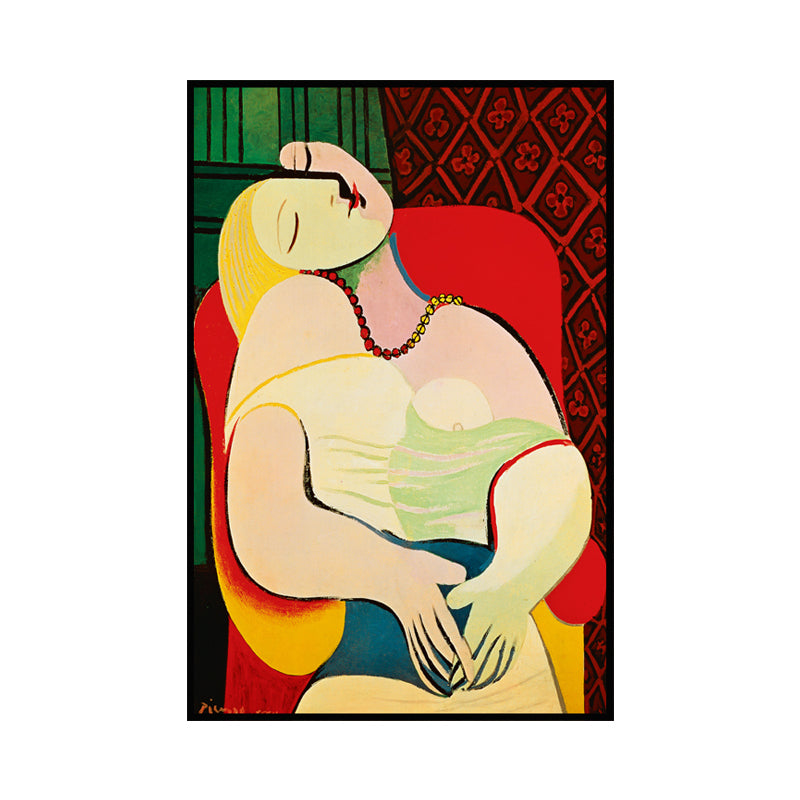 Brehn | Leinwand Gelbe Wandkunst Traditionelles Picasso Ein Traum Gemälde für Hausinterieur, Strukturiert