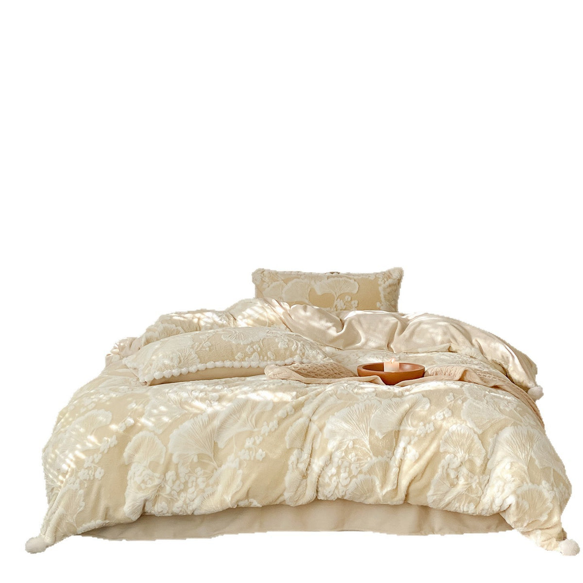 Milchfaser-Fleece Bettwäsche-Set, doppelseitig, winterwarm