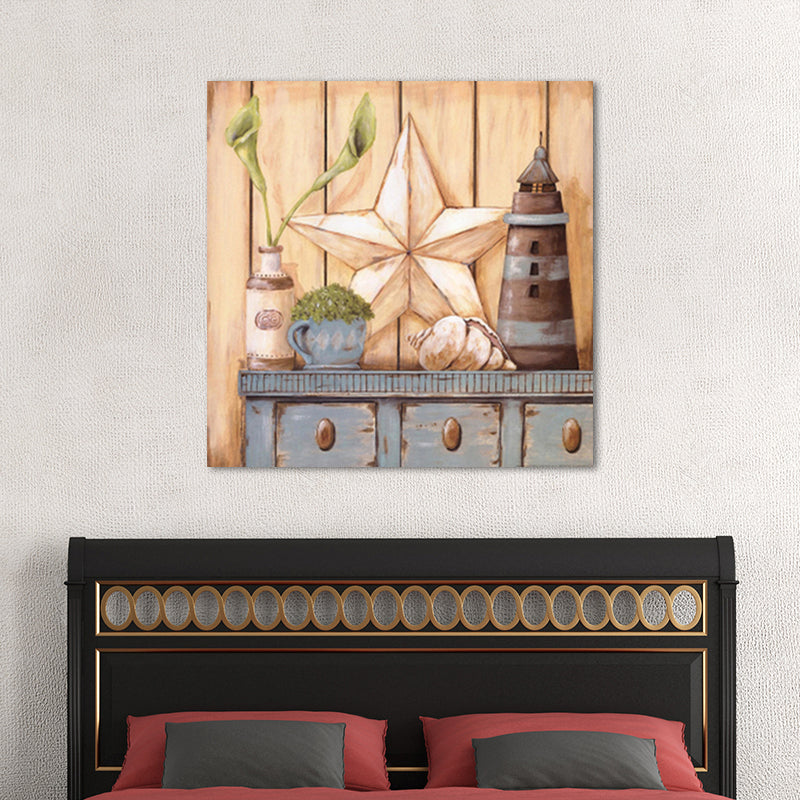 Brehn | Farmhouse Cabinet und Sundries Malerei Pastellfarbe Haus Innenwandkunst Druck