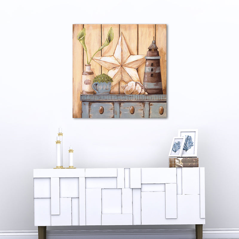 Brehn | Farmhouse Cabinet und Sundries Malerei Pastellfarbe Haus Innenwandkunst Druck